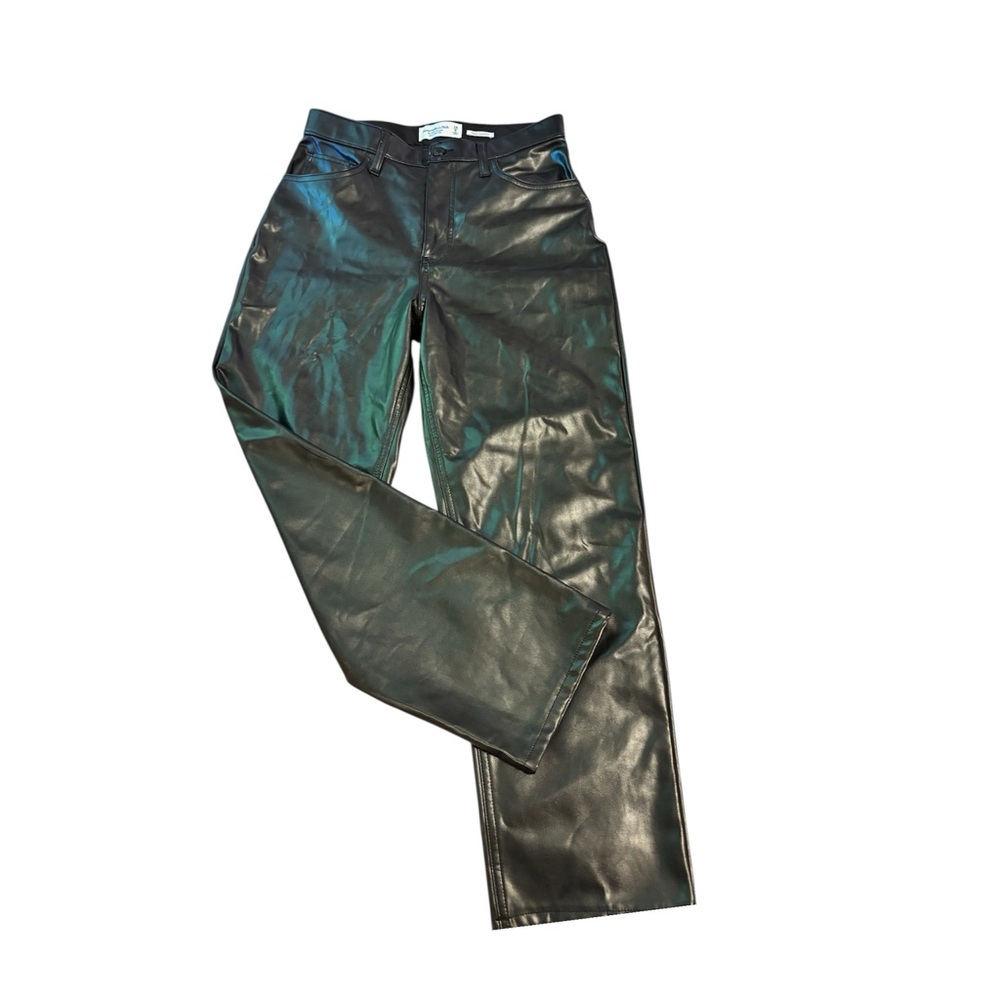 Abercrombie & Fitch Vegan Leather Pants Ultra high Rise, Ankle Straight S. 28/6